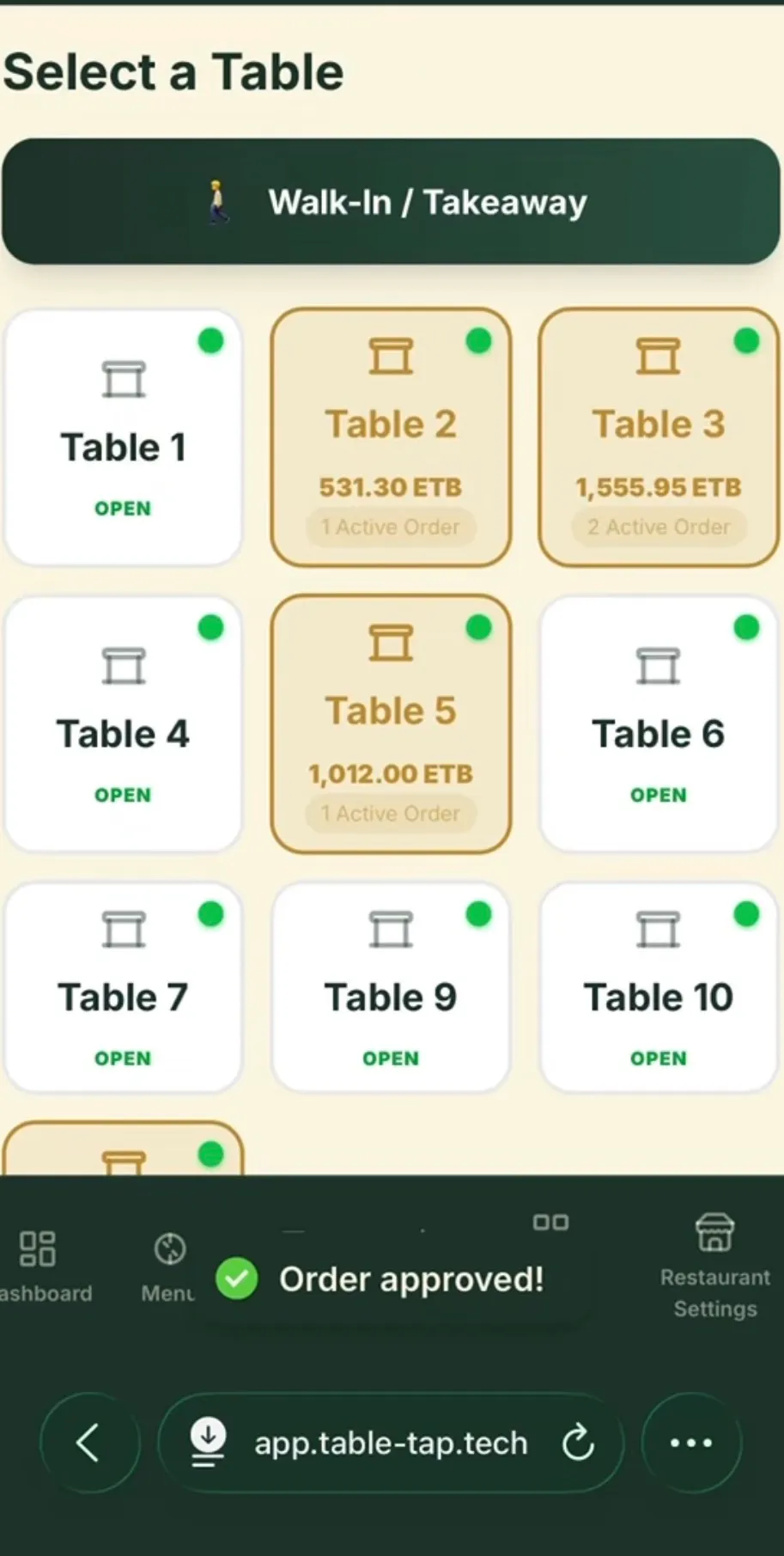 TableTap, screenshot 3