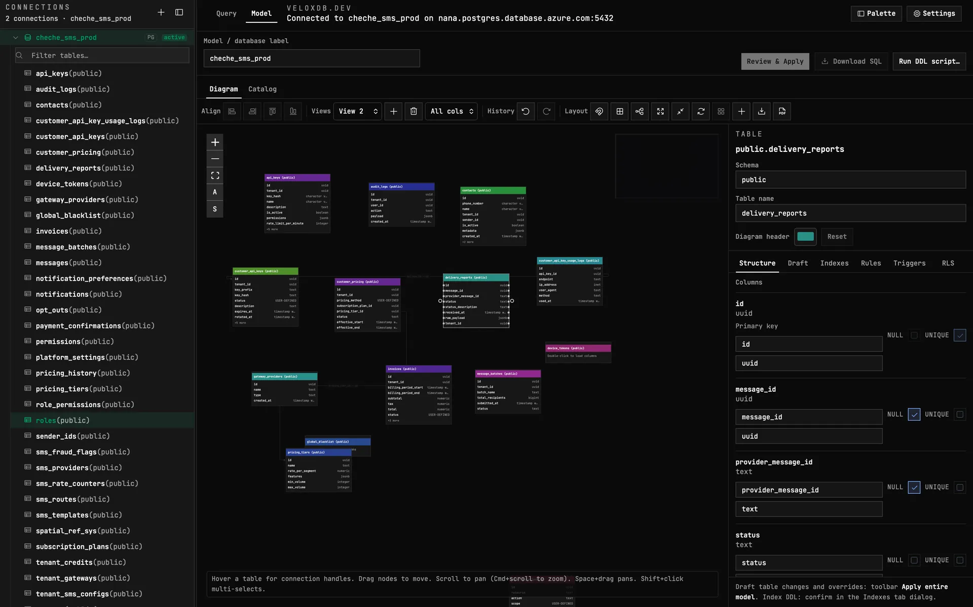 Veloxdb, screenshot 1