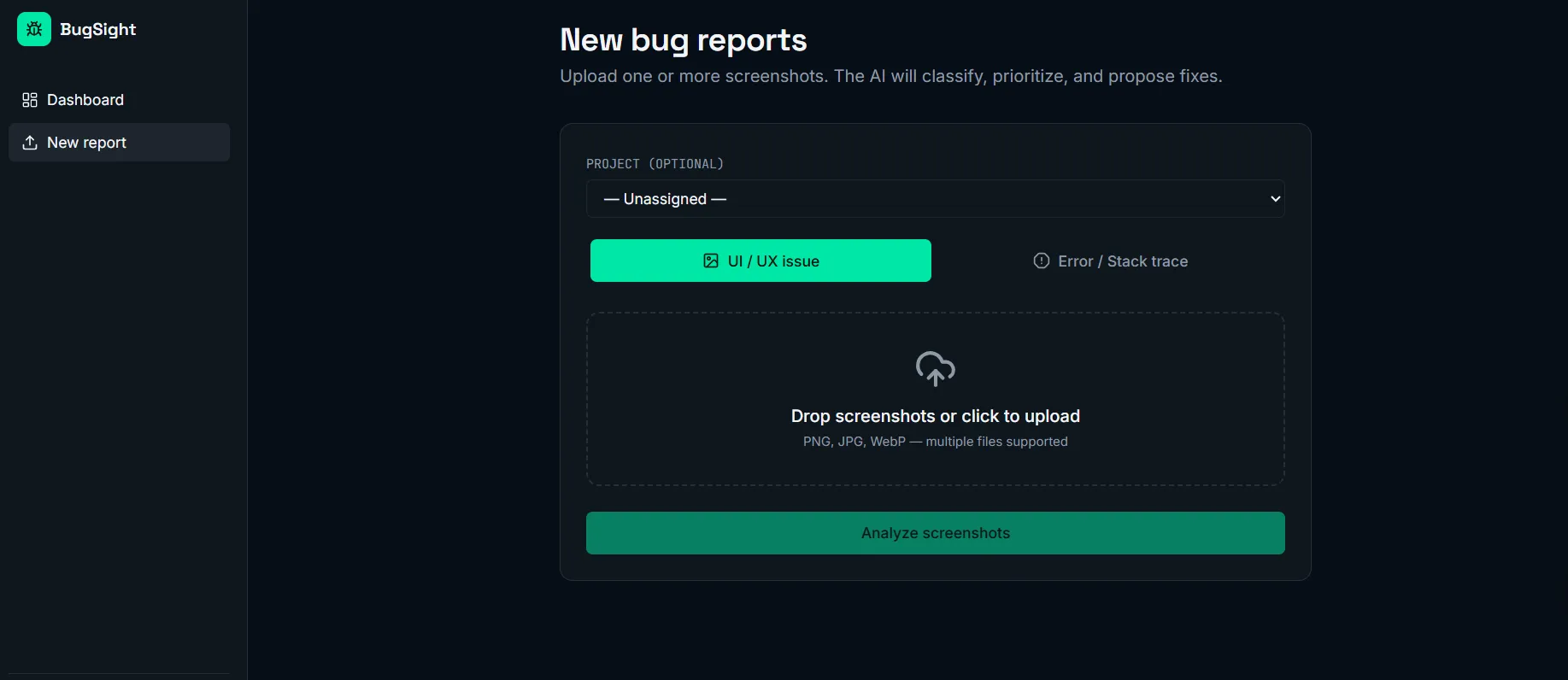 BugSight, screenshot 1