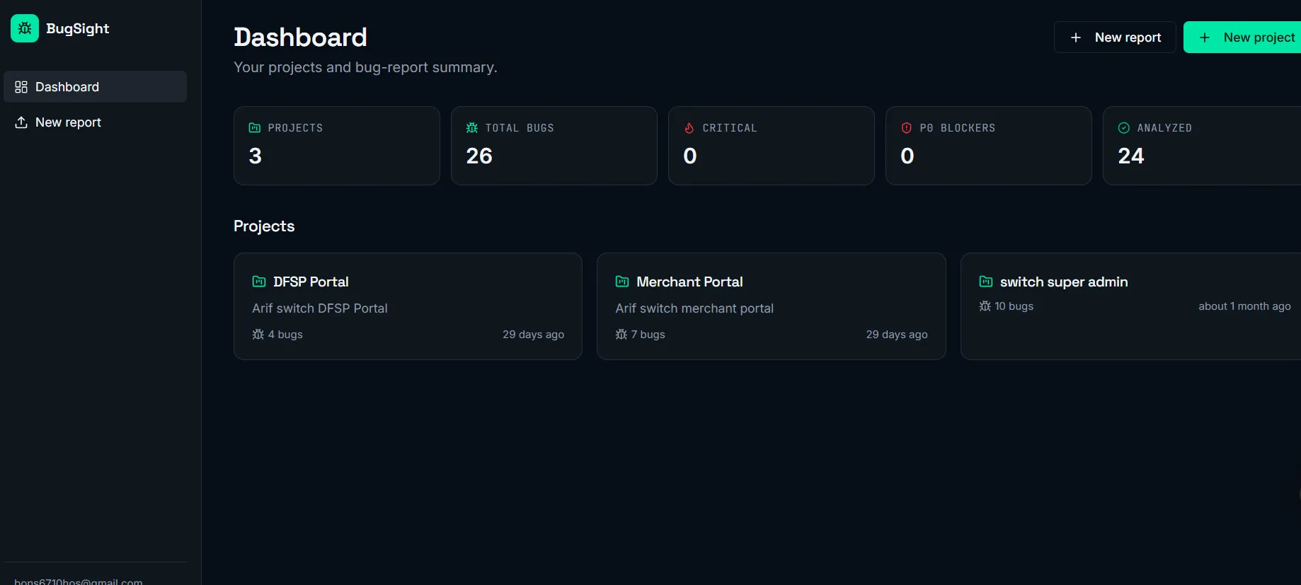 BugSight, screenshot 2