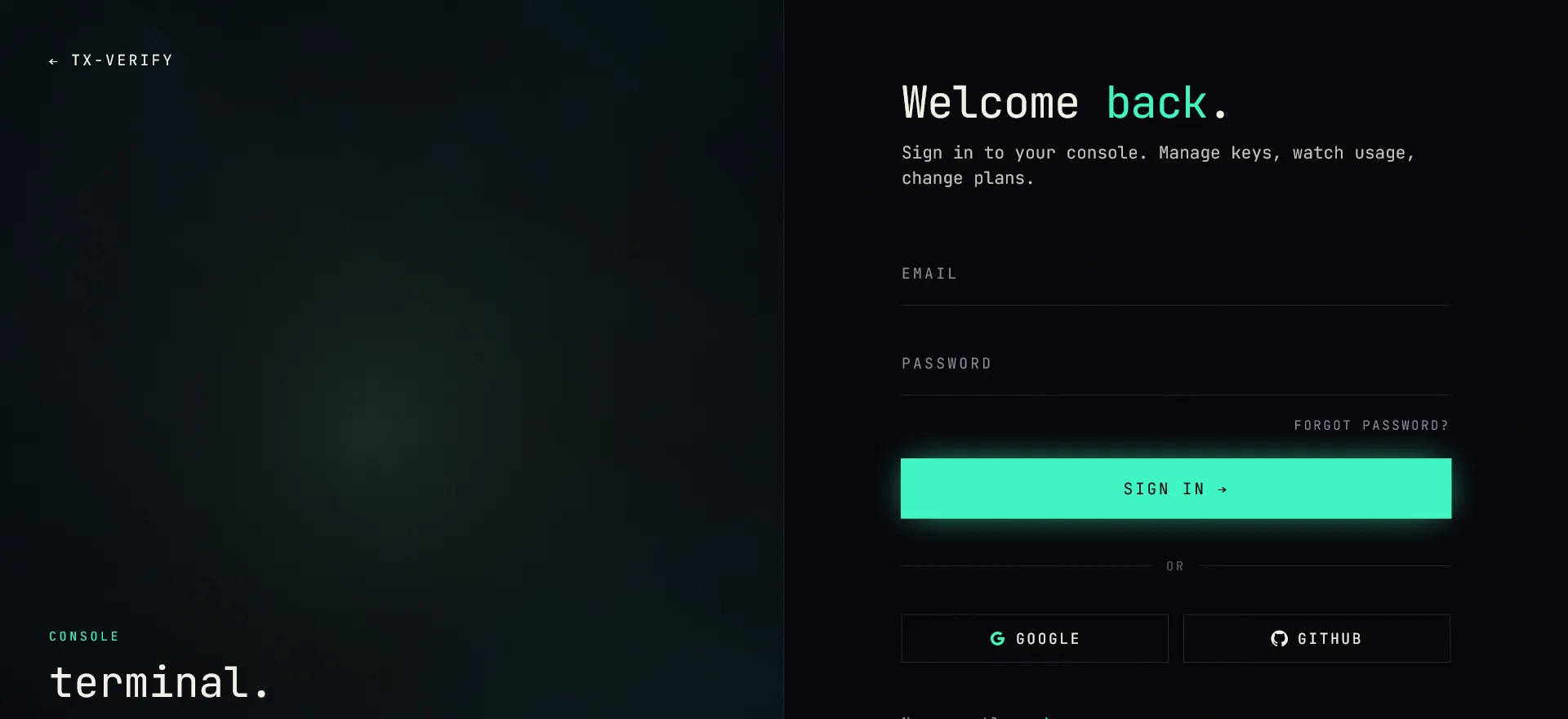 Tx-verify, screenshot 2