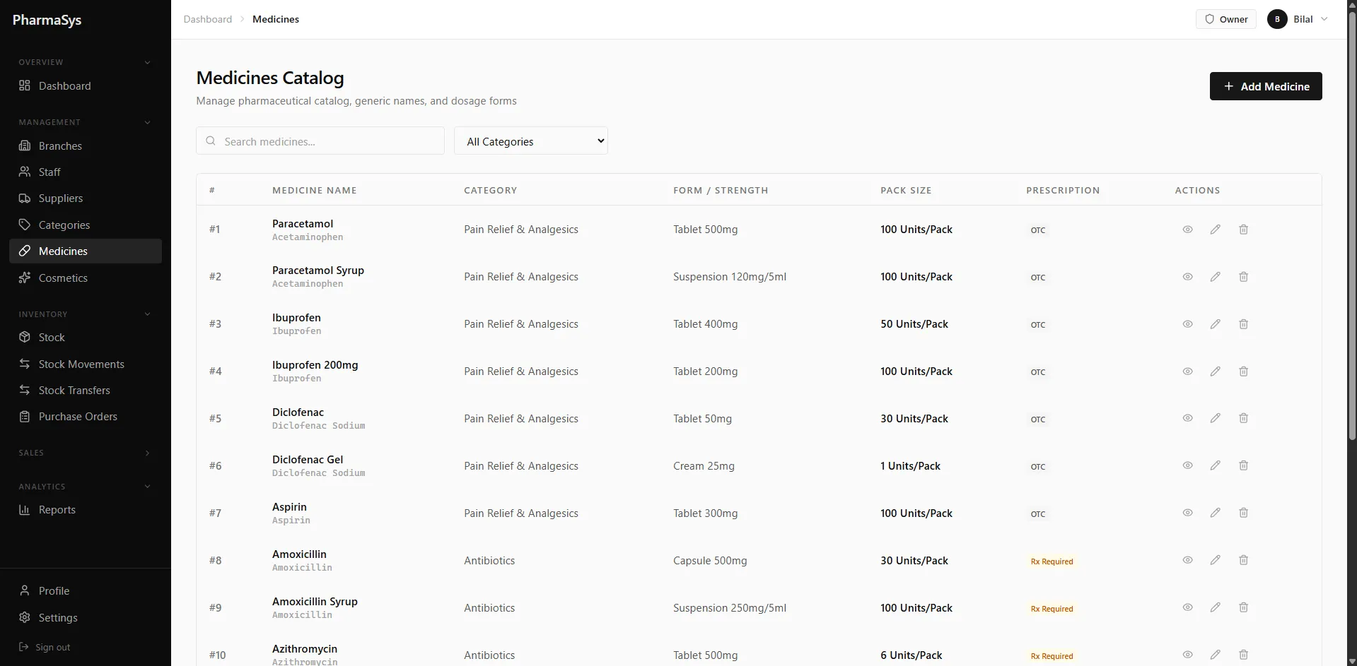 PharmaSys, screenshot 2