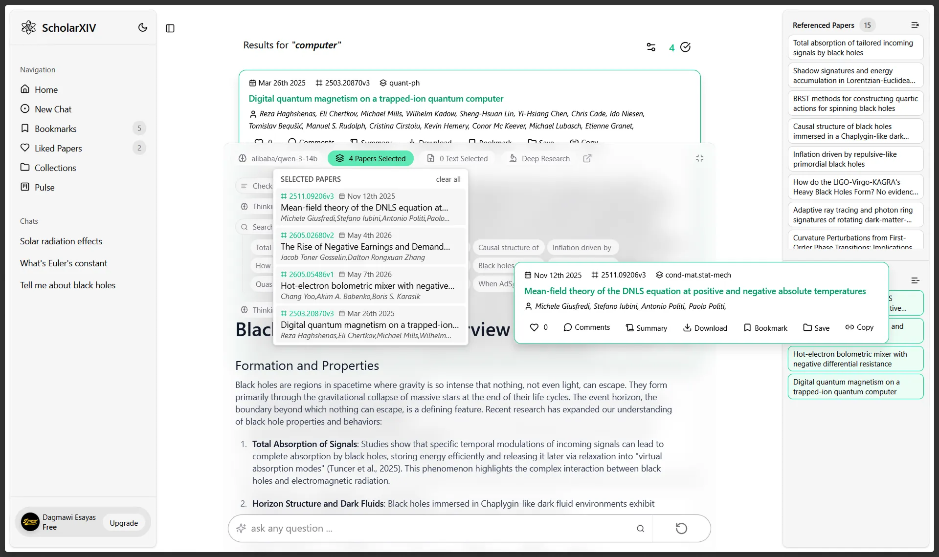 ScholarXIV, screenshot 2