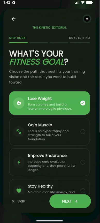 Warka fitness, screenshot 3