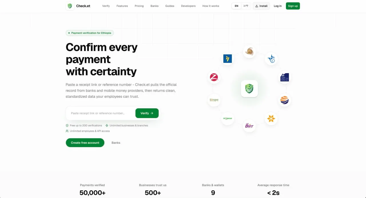 Check.et, screenshot 1